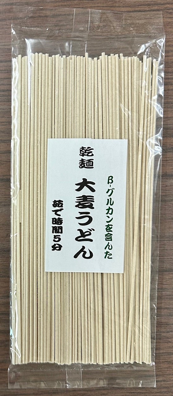 大麦うどん（乾麺）のパッケージ写真
