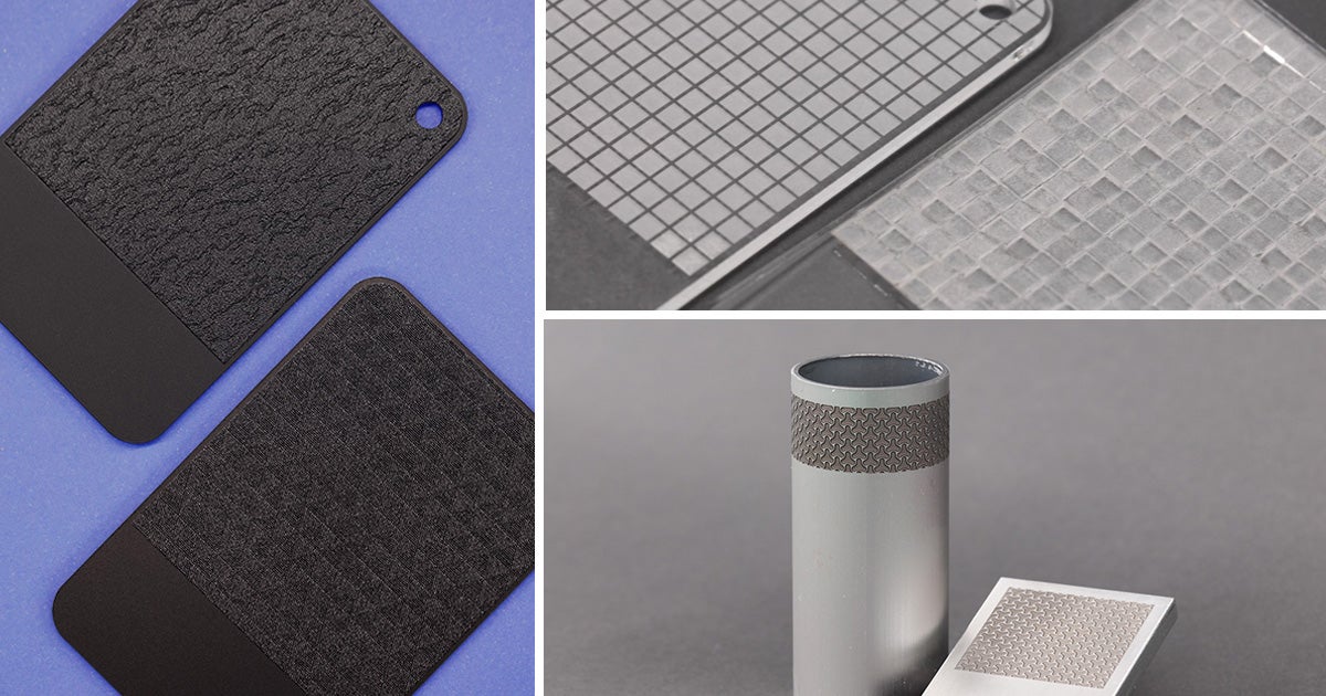 テクスチャデザイン(表面意匠加工)の事例と加工機器